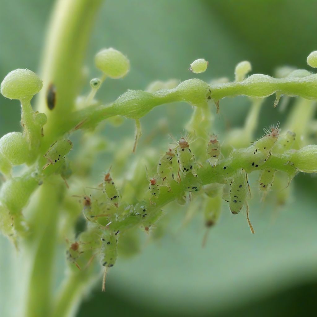 Aphids on Plant Stem