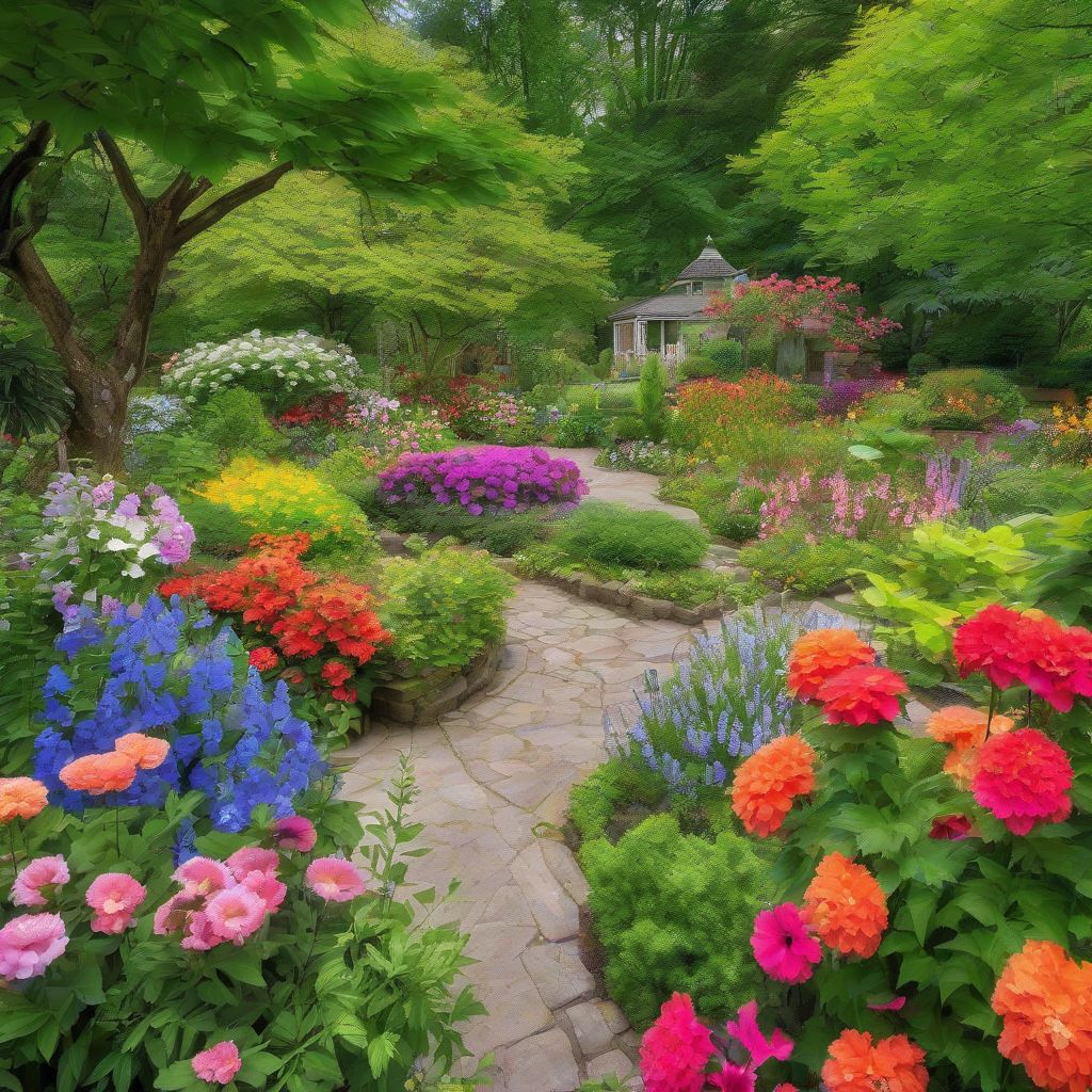 A Vibrant Flower Garden