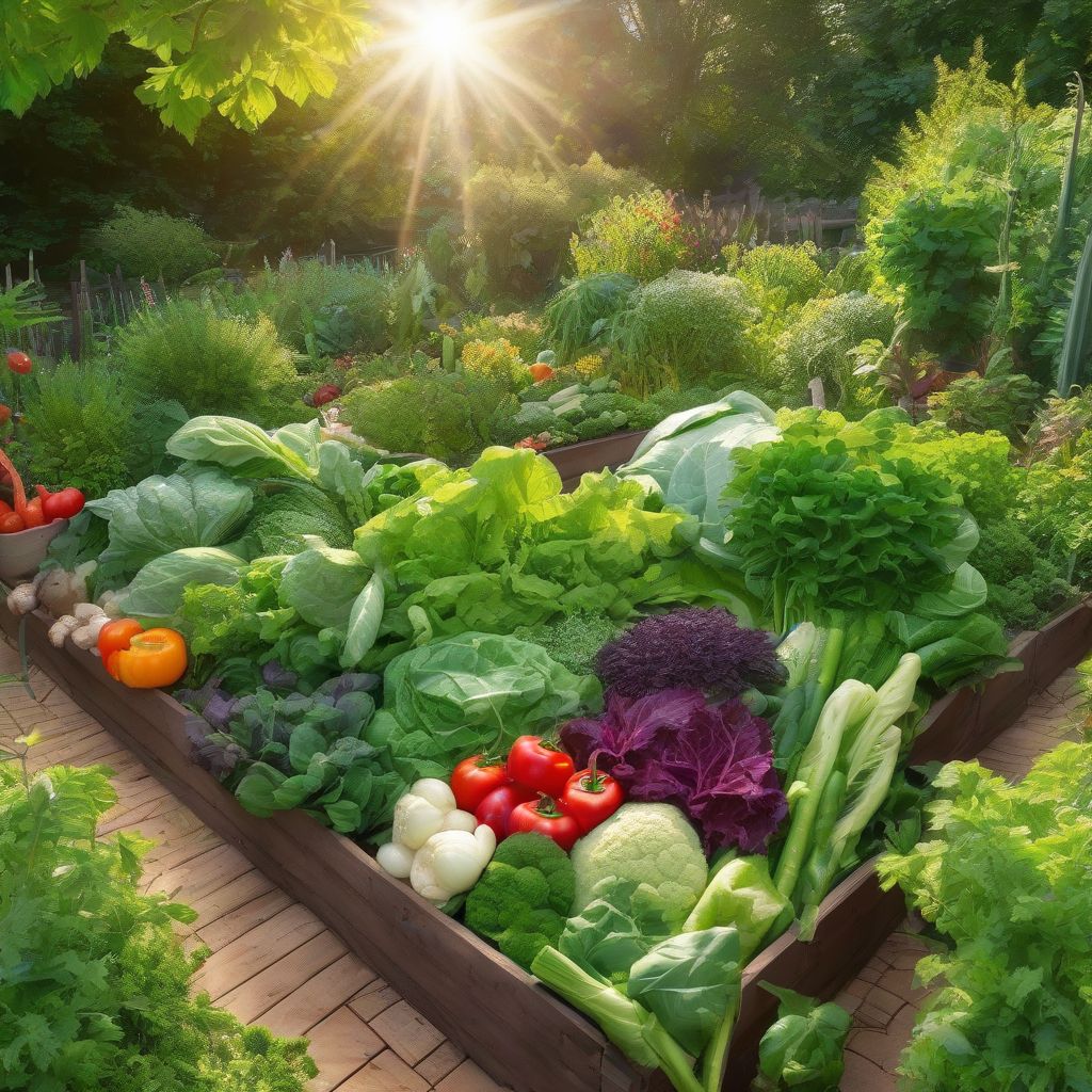 Fresh Vegetables in a Garden